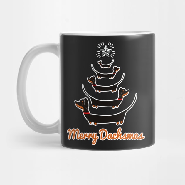 Dachshund Christmas Tree Shirt - Merry Dachsmas Wiener Dog by ghsp